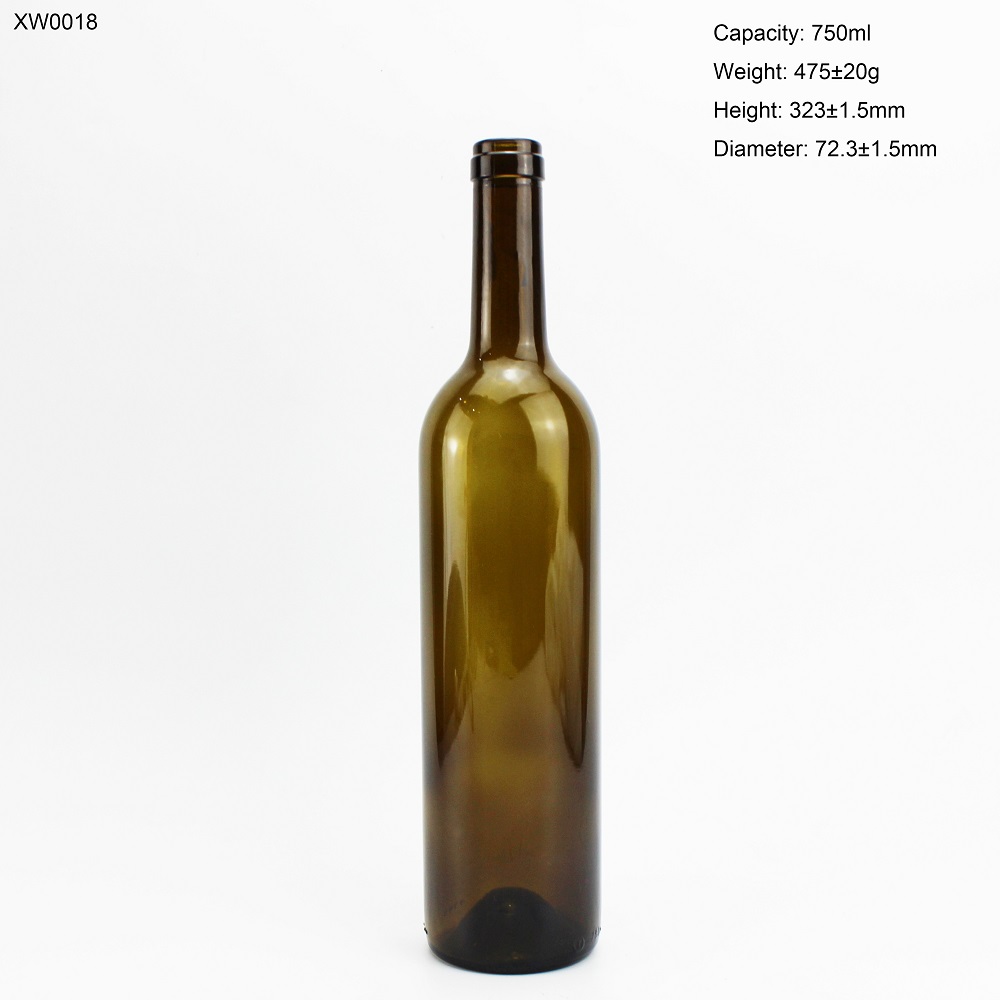 475g 750ml Bordeaux Wine Glass Bottle