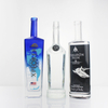 Factory Manufactured Different Sizes Custom Empty Packing Black Blue Best Glass Vodka Bottle