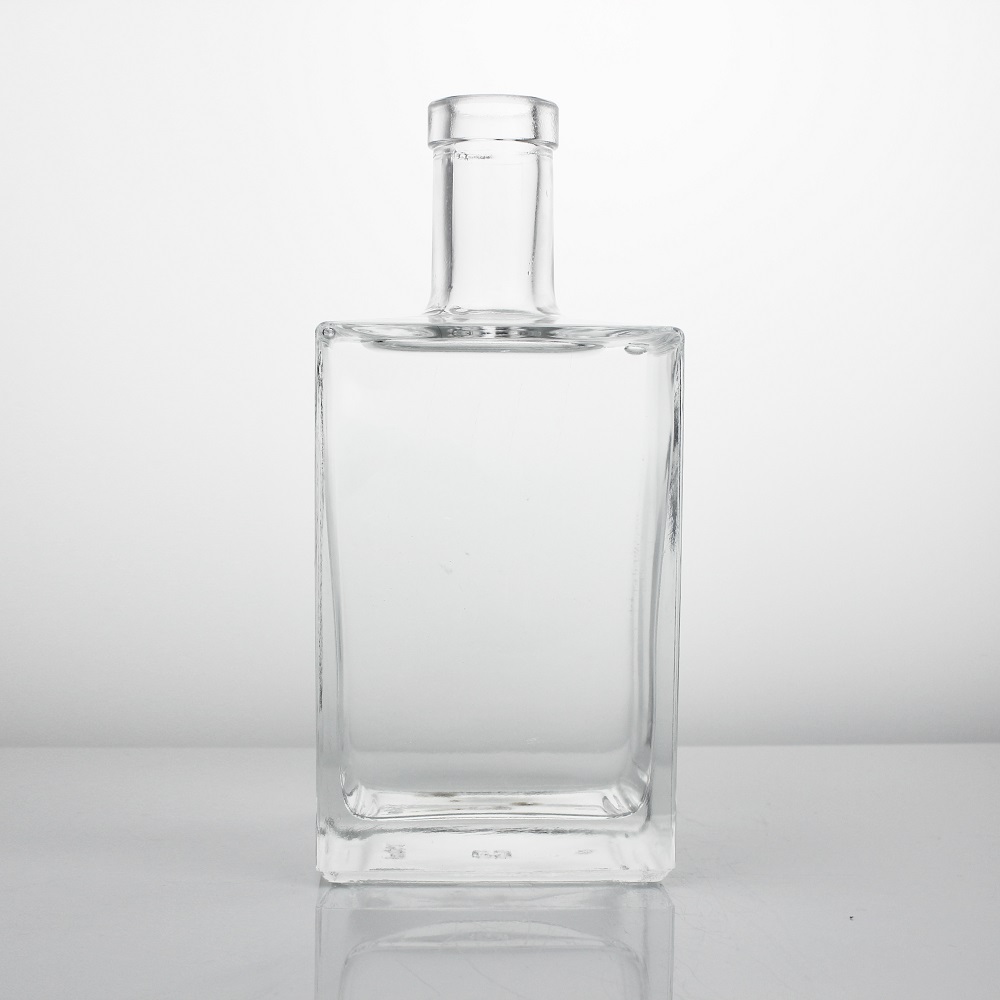 Super Flint Square Cube Spirit Glass Bottle 500ML 750ML