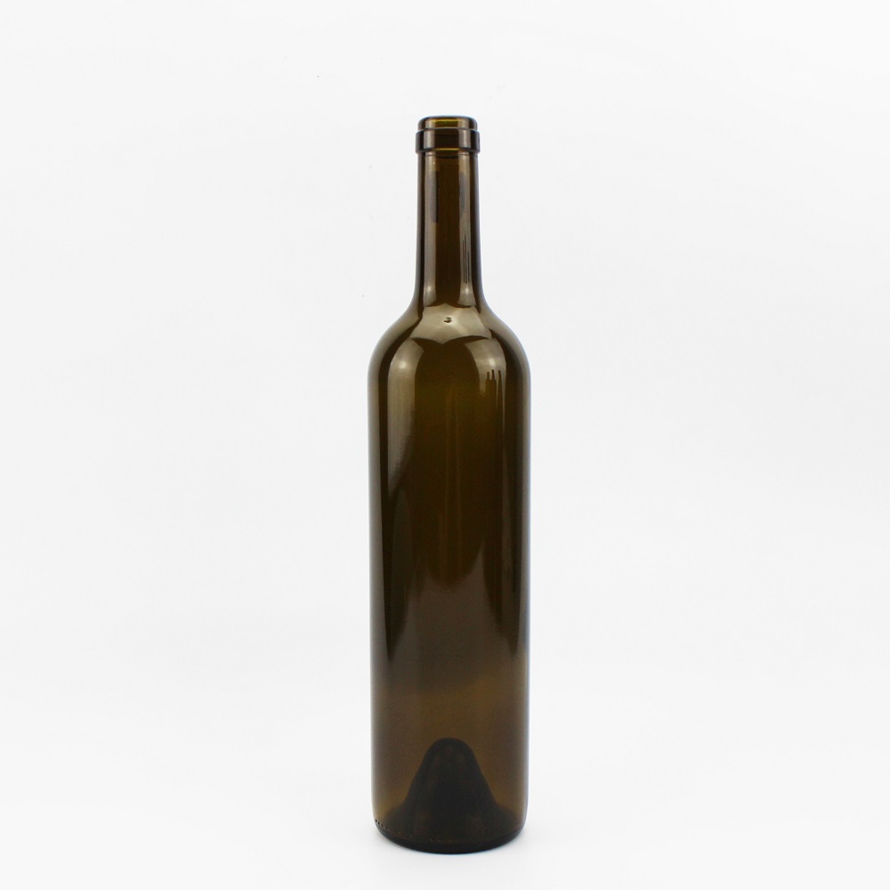 750ml Bordeaux Antique Green Wine Bottle In Stock